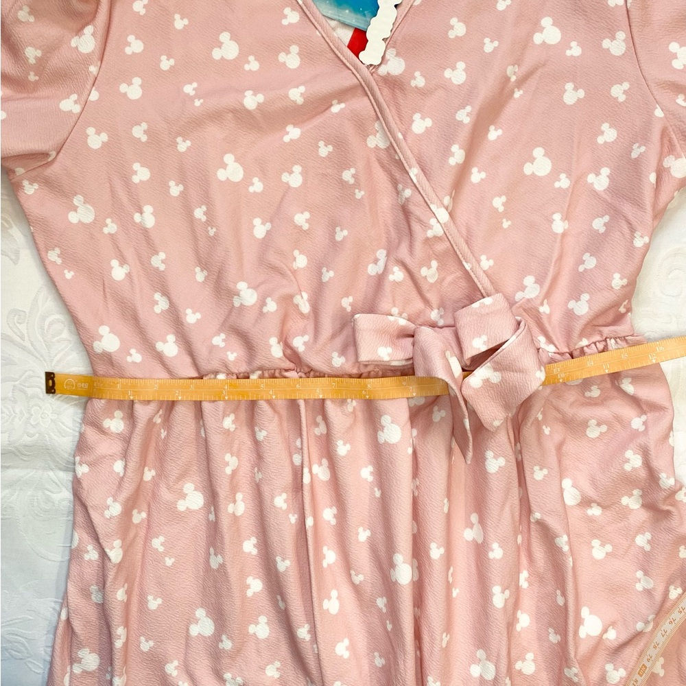 PatPat Pink Long Sleeve Wrap Midi Dress with Bow - Picture 10 of 11